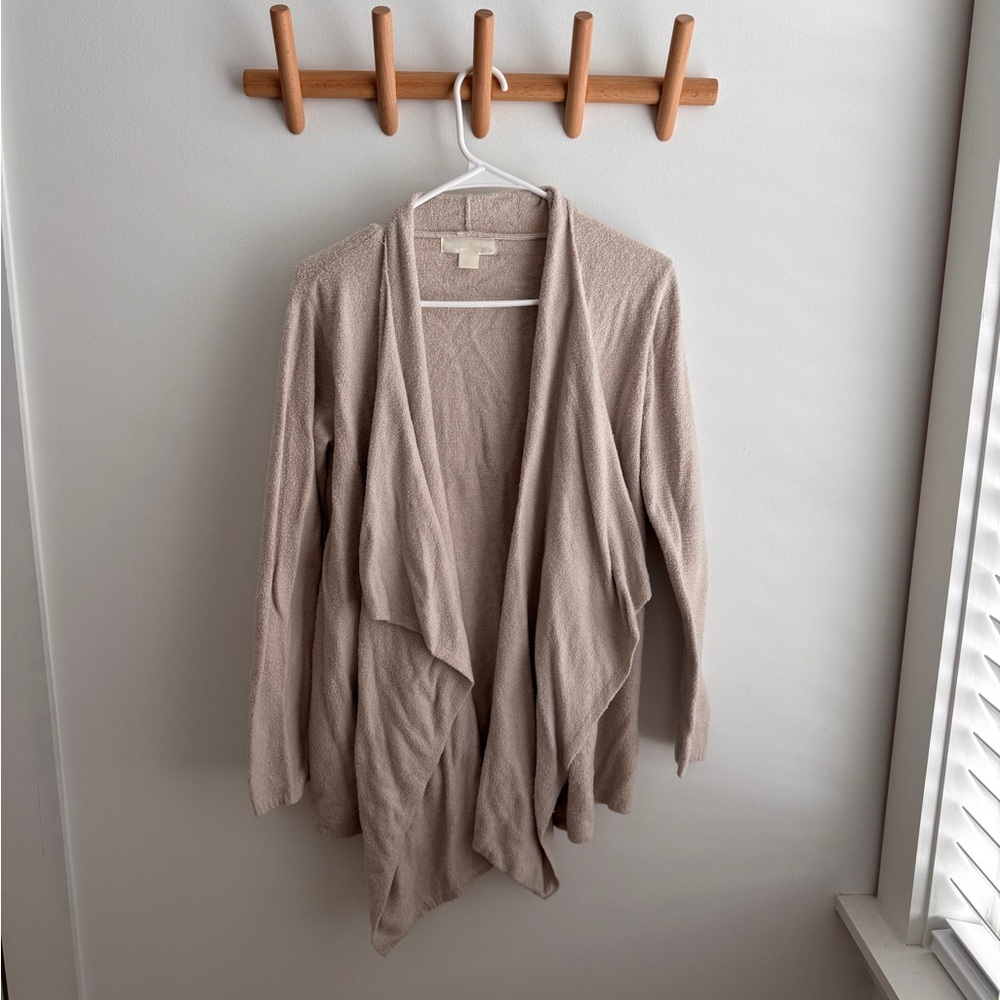 Women's Cream Open Front Cardigan
